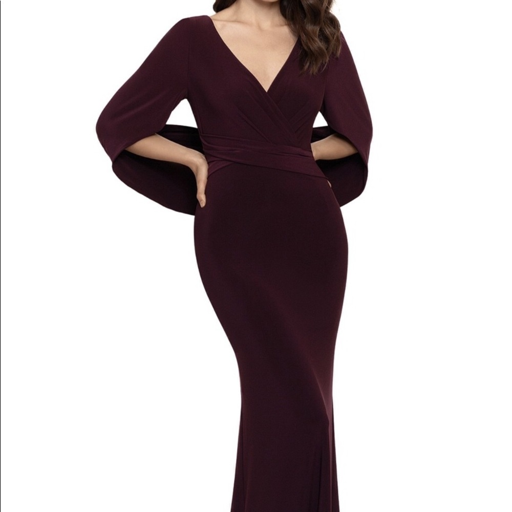 Betsy & Adam Draped-Back Gown, NEW with tags